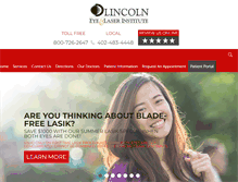 Tablet Screenshot of lincolneyelaser.com